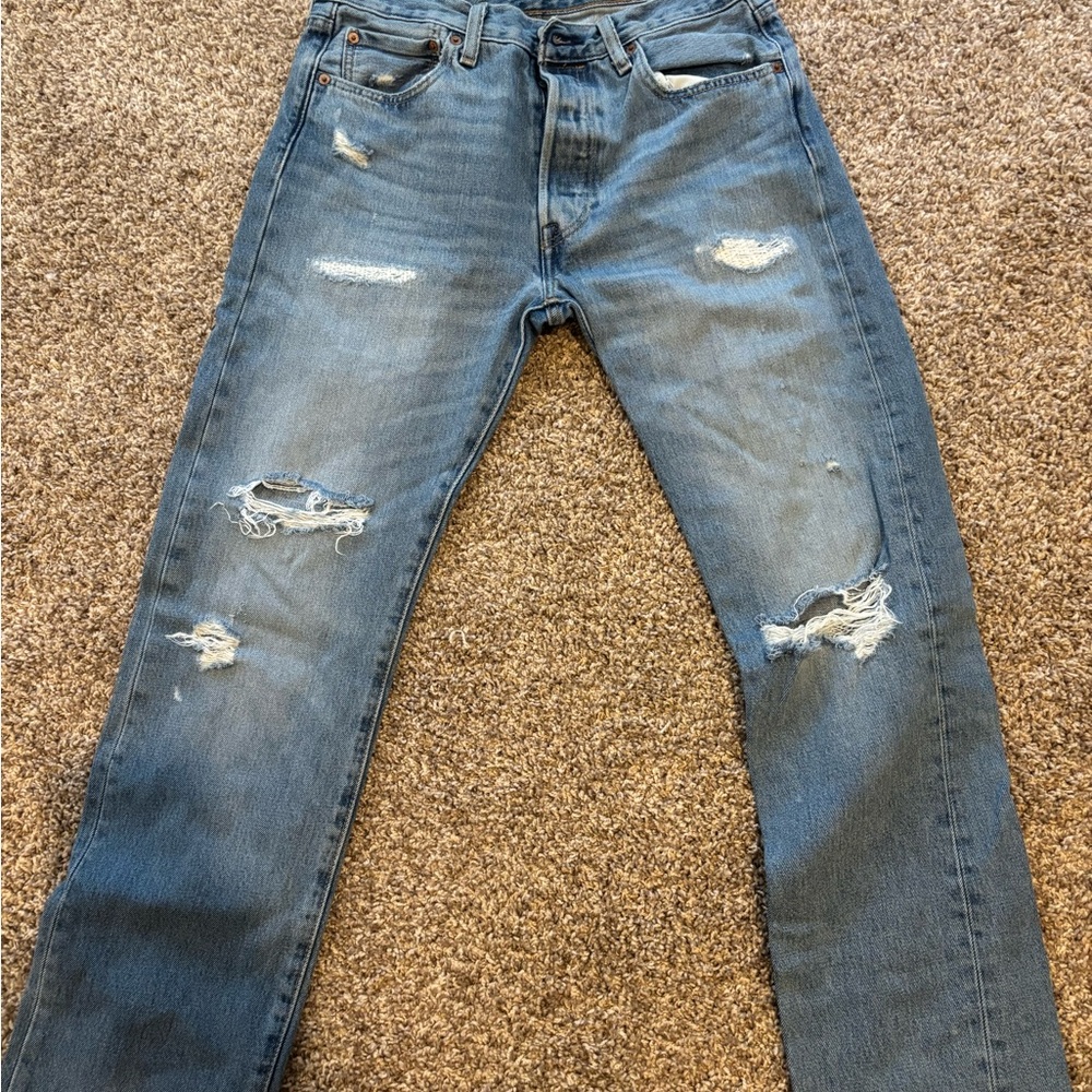 Levi's Men's Straight Distressed Denim Jeans